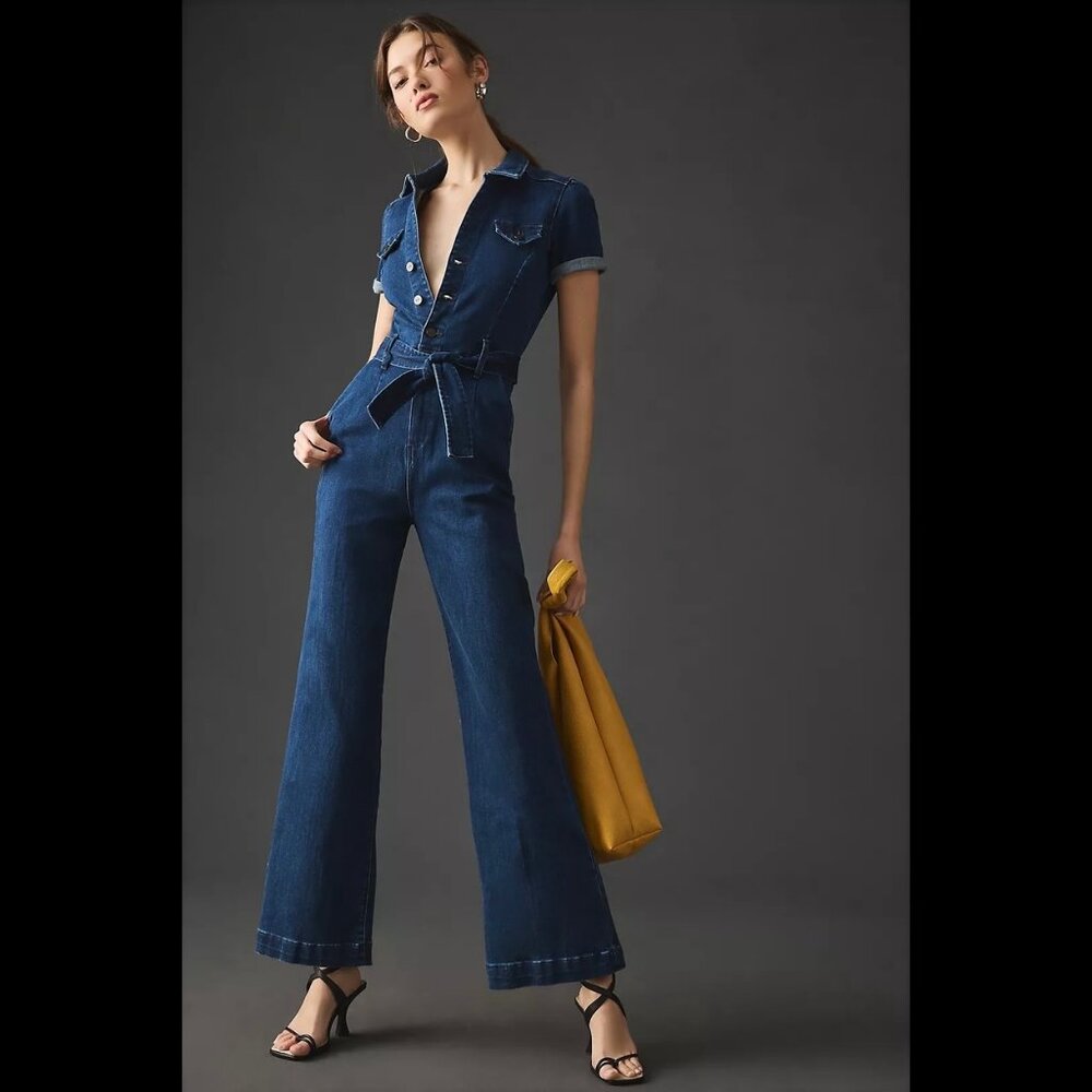 NWT Paige Anessa Wide Leg Denim Jumpsuit ( Jelina ) Size 2